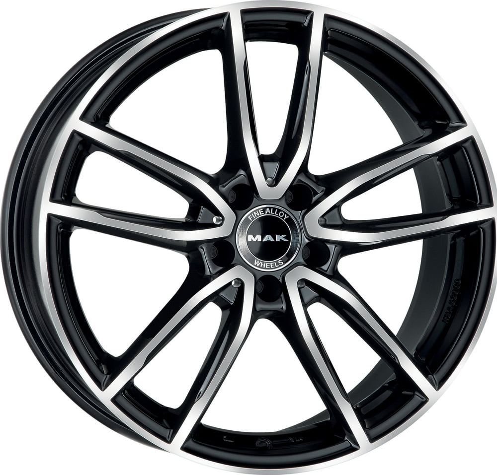 Mak Evo 7.5x17 5x112 ET29 66.6 Schwarz glÄnzend verblendung poliert Felge