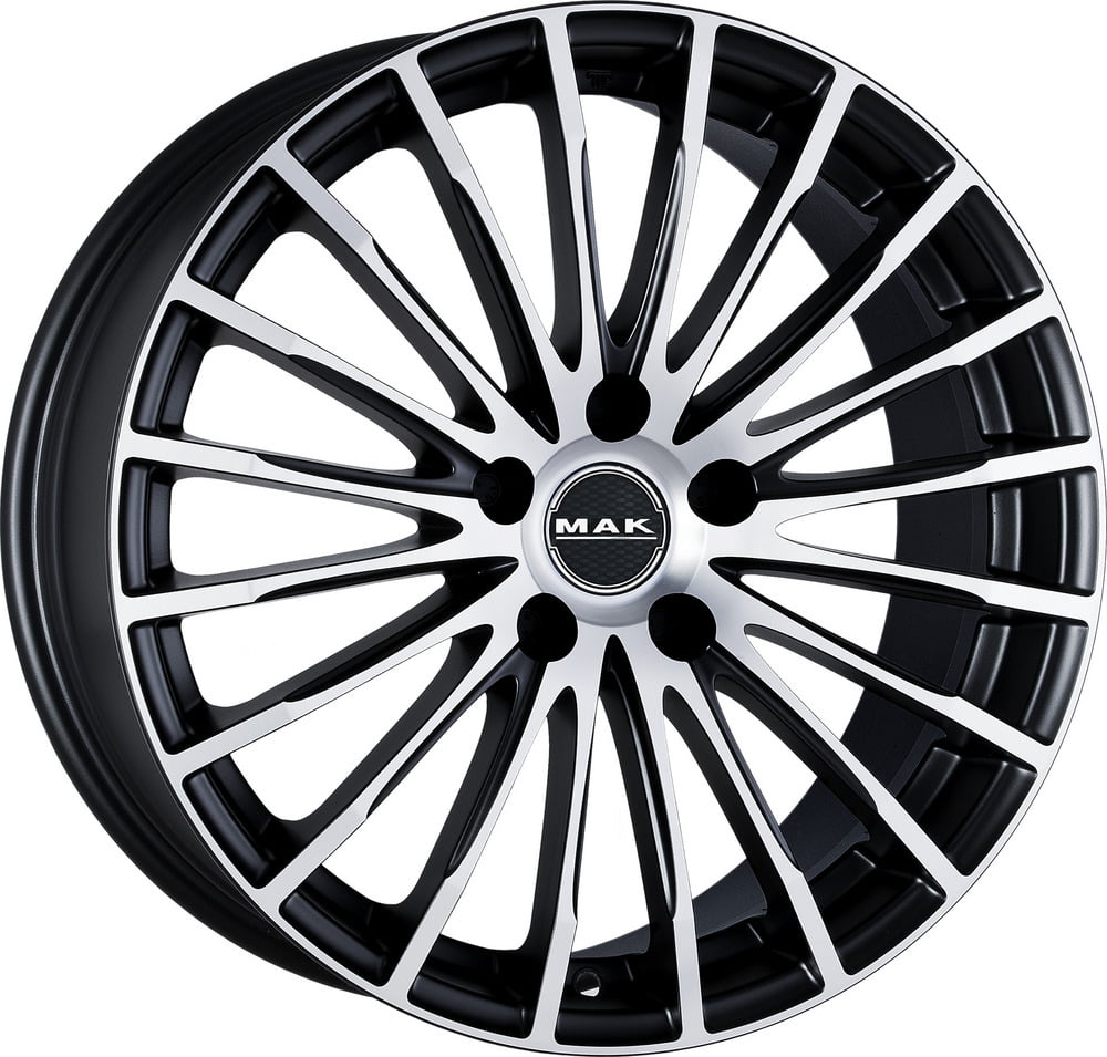 Mak Fatale 7.5x17 5x112 ET30 76 Schwarz glÄnzend verblendung poliert Felge
