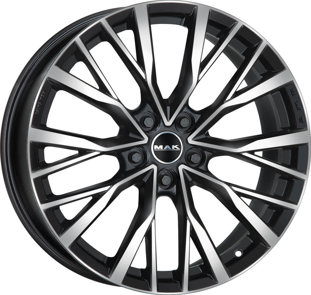 Mak Kent 8.5x20 5x120 ET38 72.6 Schwarz verblendung poliert Felge