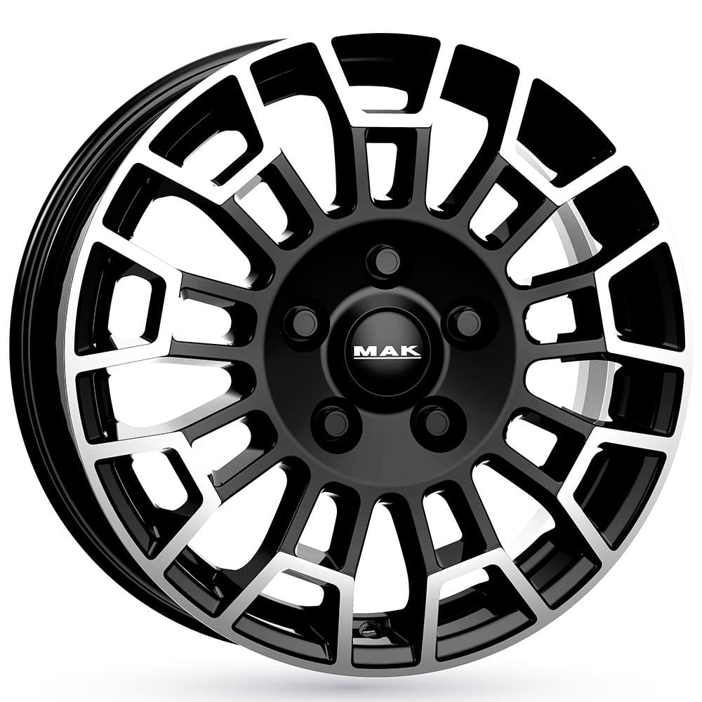 Jante Mak Nomad 7.5x18 6x120 ET47 74.5 Noir brillant face polie