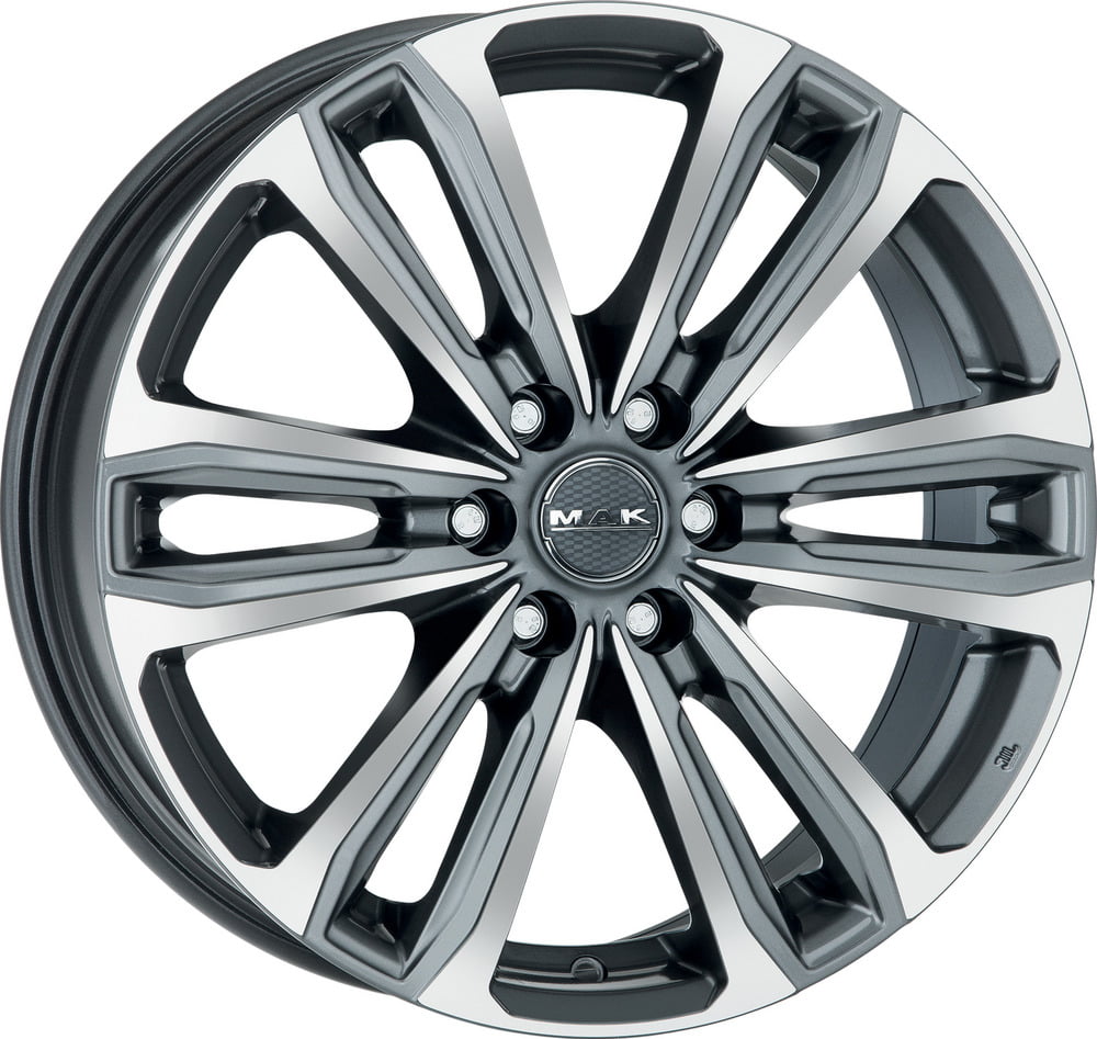 Mak Safari6 8.0x18 6x114.3 ET30 66.1 Grau verblendung poliert Felge