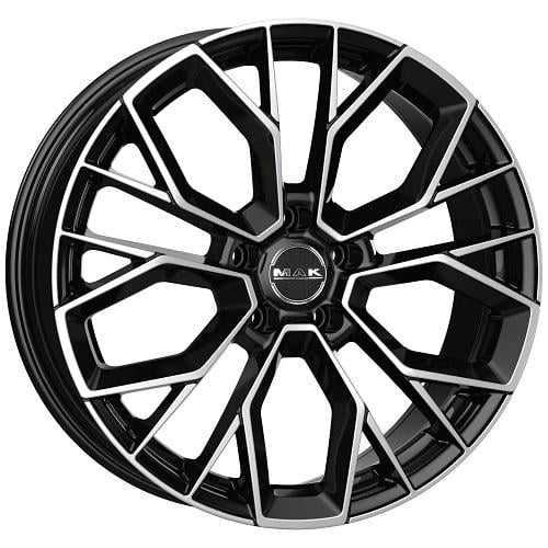 Jante Mak Stilo 7.5x18 5x100 ET46 72 Noir brillant face polie
