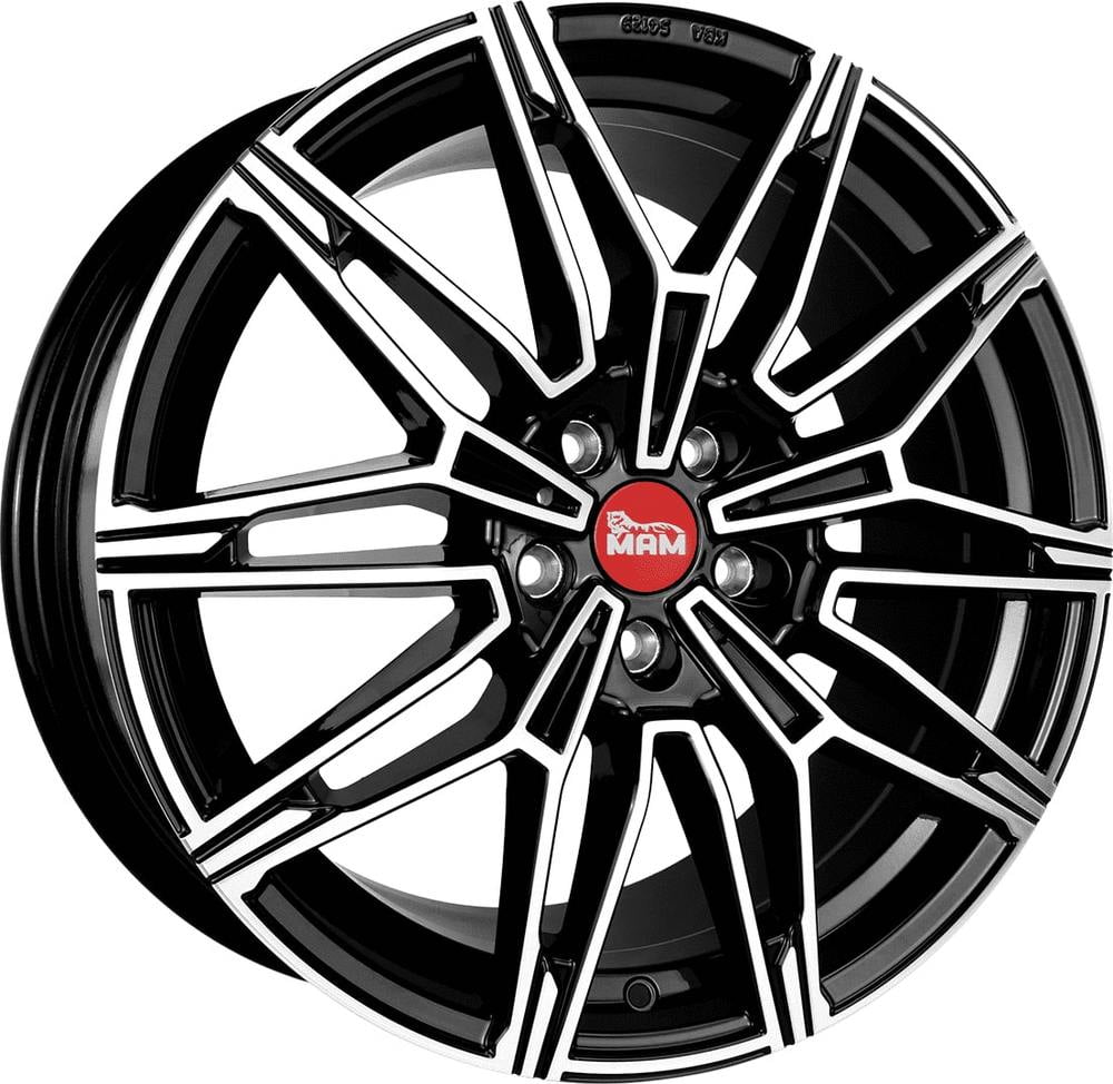 Mam Felgen MamB3 8.5x19 5x112 ET45 66.7 Zwart gepolijst vlak velg