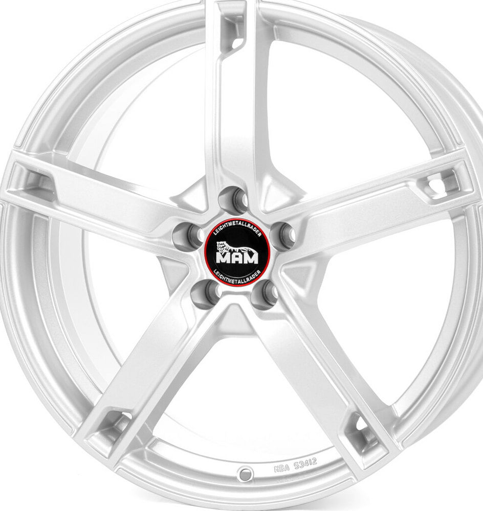 Mam Felgen MamW4 7.0x17 4x100 ET35 63.4 Zilver vernist velg