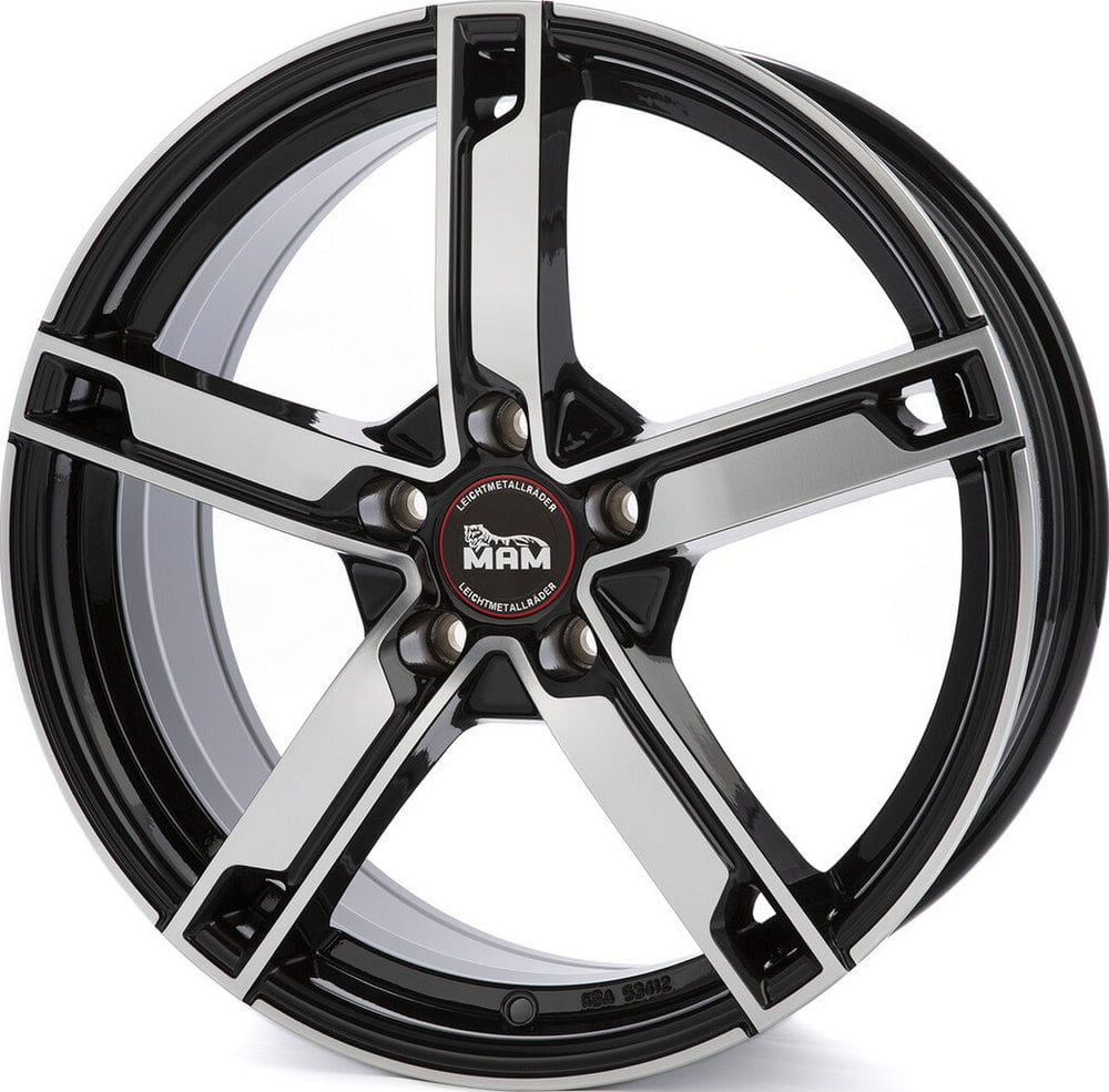 Jante Mam Felgen MamW4 7.5x18 5x100 ET35 57.1 Noir face polie