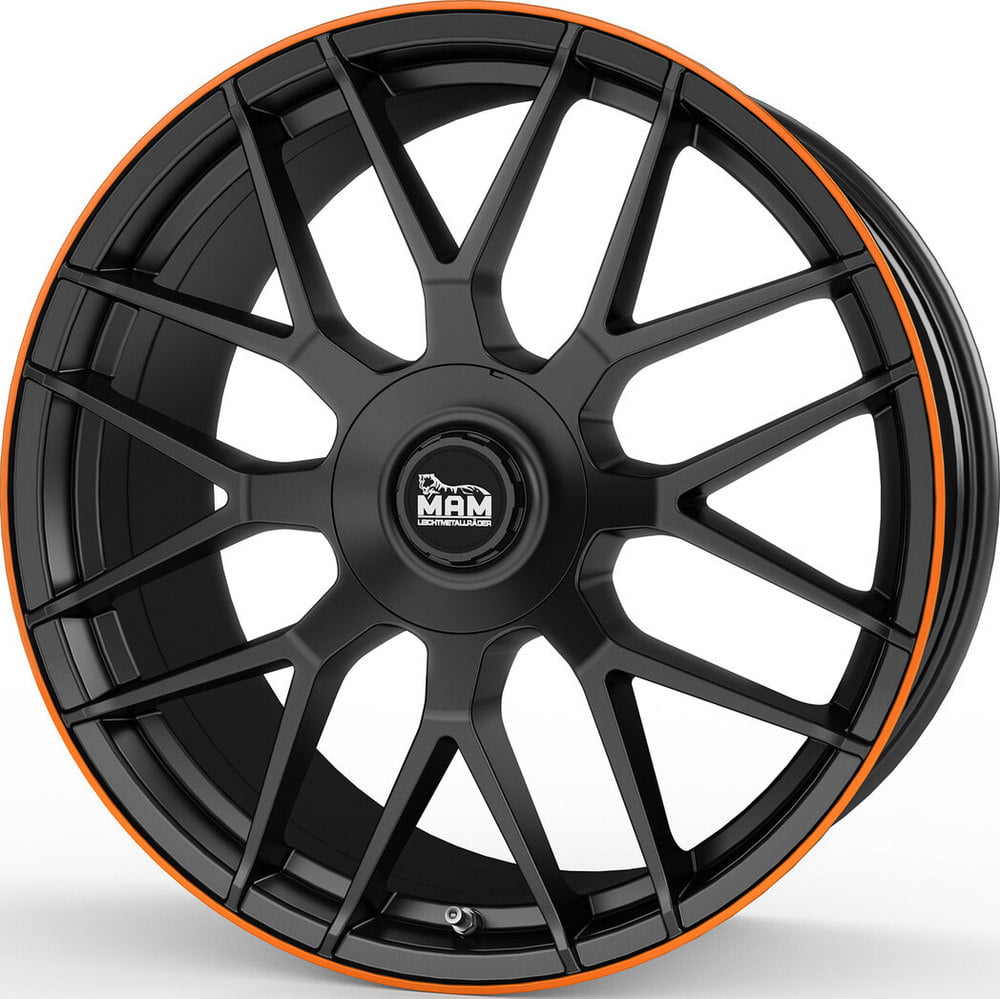 Jante Mam Felgen MamGT1 NOIR MAT BORD ORANGE