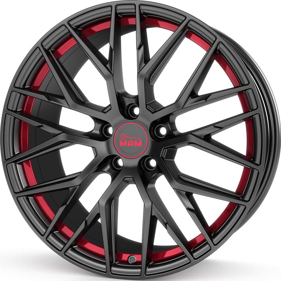 Mam Felgen MamRS4 8.0x18 5x108 ET45 72.6 Zwart / rood velg