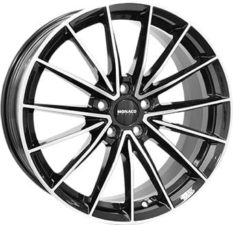 Jante Monaco GP14 8.0x18 5x112 ET45 66.6 Noir face polie