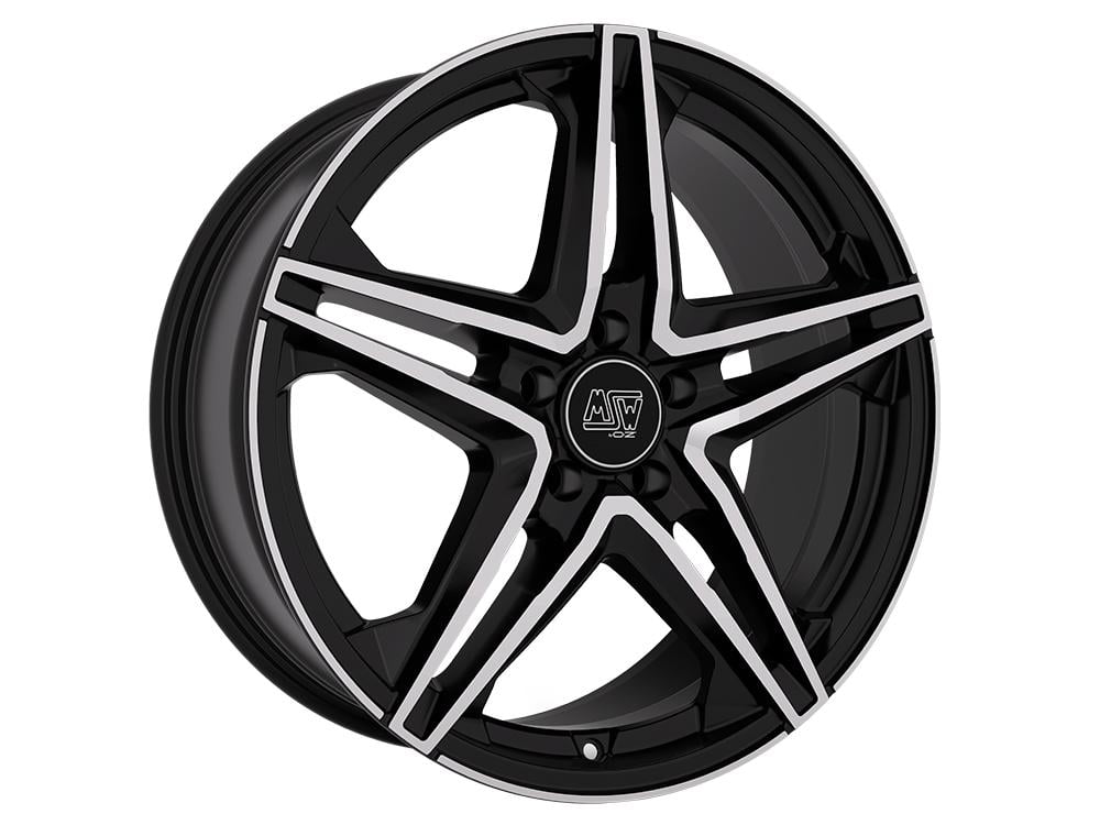 Jante Msw Msw31 7.5x18 5x112 ET44 73.1 Noir brillant face polie