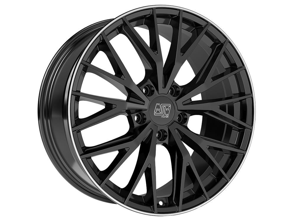 Msw Msw44 9.0x20 5x130 ET50 71.6 Glanzende zwarte gepolijste rand velg