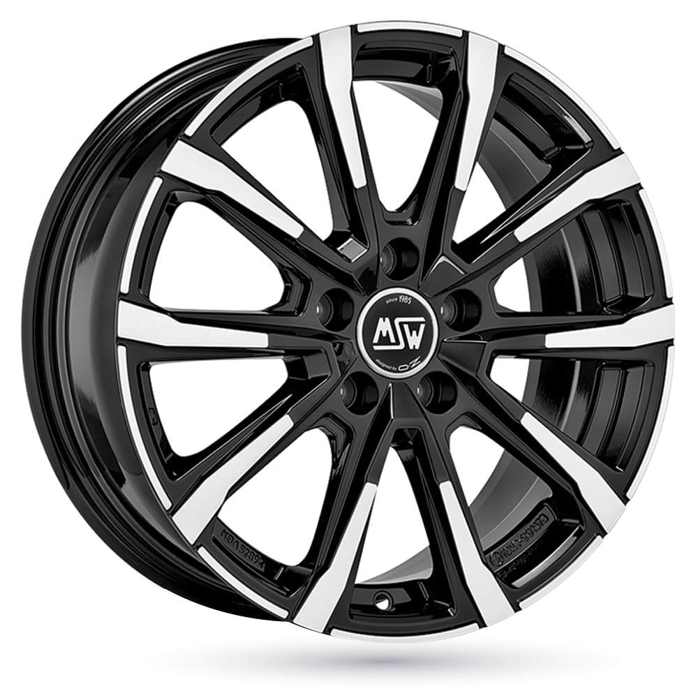 Msw Msw79 6.5x16 5x114.3 ET32 66.1 Schwarz glÄnzend verblendung poliert Felge