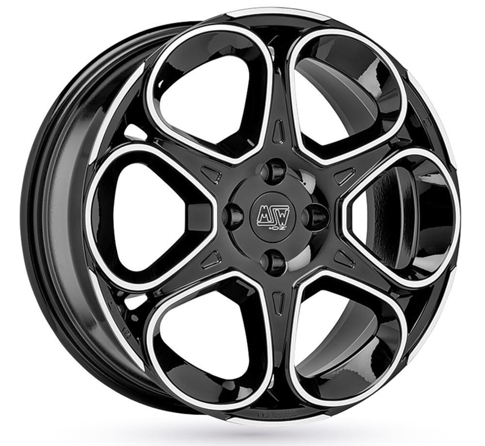 Msw Msw83 7.5x18 5x114.3 ET32 72.6 Schwarz glÄnzend verblendung poliert Felge