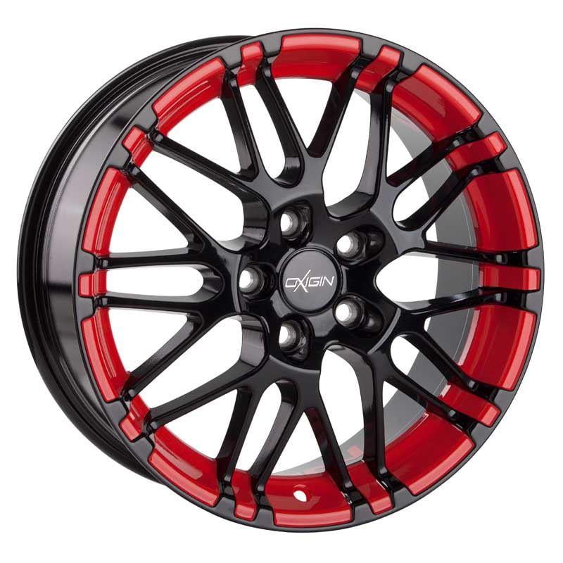 Oxigin 14 Oxrock Felge ROT VORDERSEITE SCHWARZ