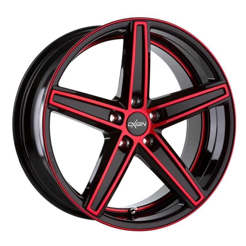Jante Oxigin 18 Concave NOIR MAT FACE POLIE ROUGE