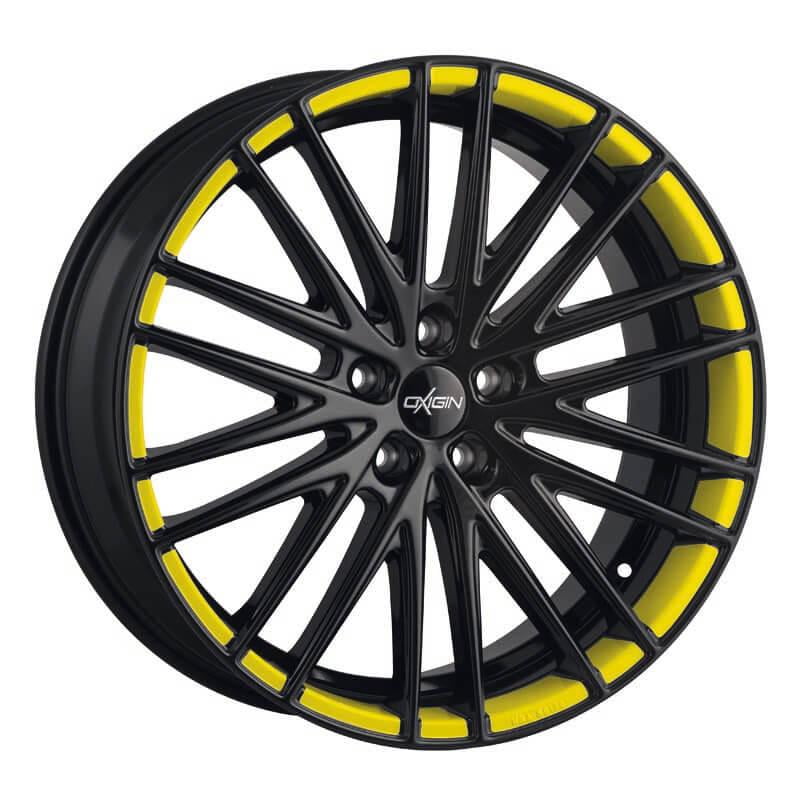 Oxigin 19 Oxspoke Felge GELB VORDERSEITE SCHWARZ