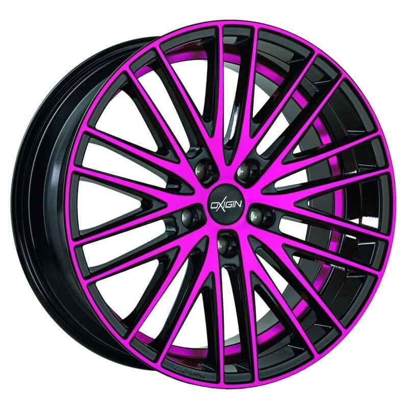 Oxigin 19 Oxspoke Felge SCHWARZ VORDERSEITE POLIERT ROSA