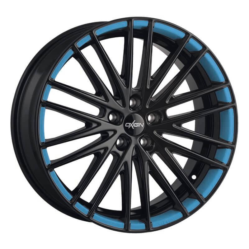 Oxigin 19 Oxspoke Felge BLAU VORDERSEITE SCHWARZ