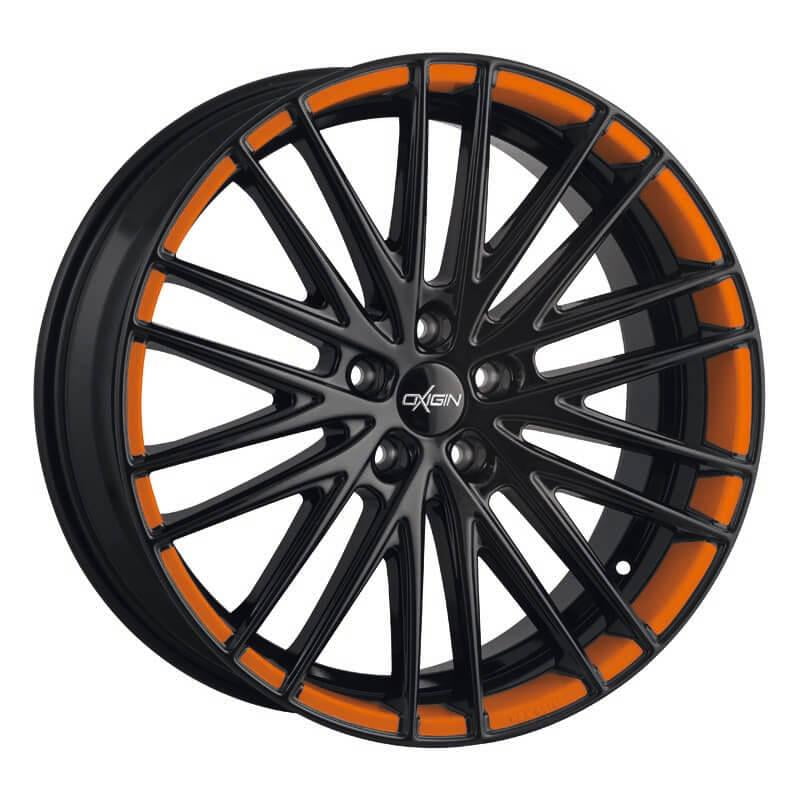 Oxigin 19 Oxspoke Felge ORANGE VORDERSEITE SCHWARZ