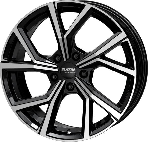 Platin P115 7.5x18 5x112 ET50 57.1 Schwarz verblendung poliert Felge