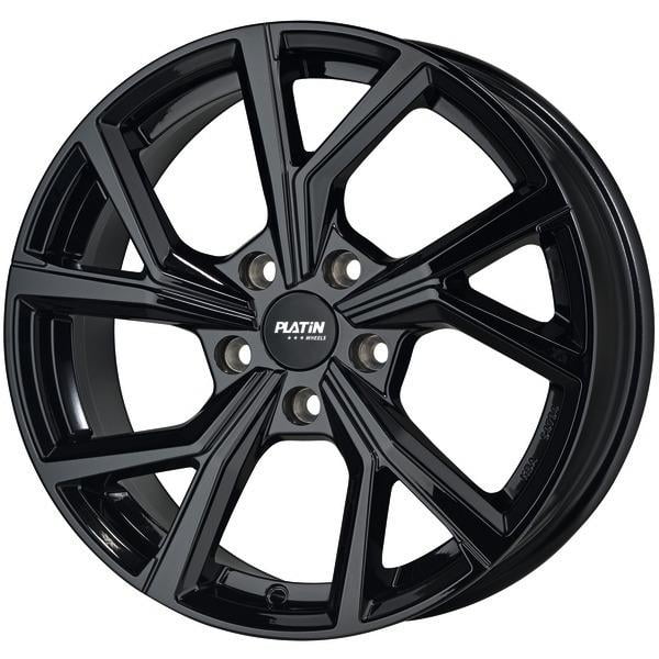 Platin P115 7.5x18 5x108 ET50.5 63.3 Gelakt zwart velg