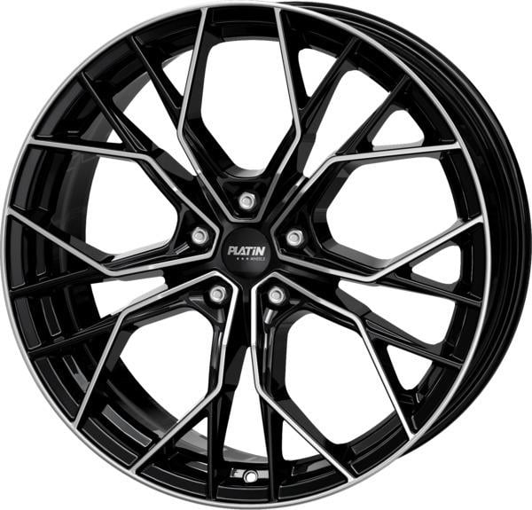 Jante Platin P118 8.0x18 5x112 ET45 66.7 Preto face polida