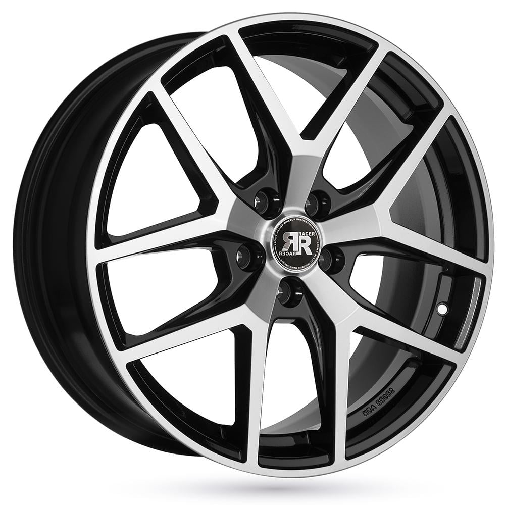 Jante Racer Element 8.0x19 5x112 ET35 66.6 Noir brillant face polie