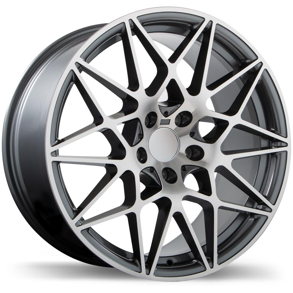 Replika R208 rim Gloss Gunmetal with Machined Face