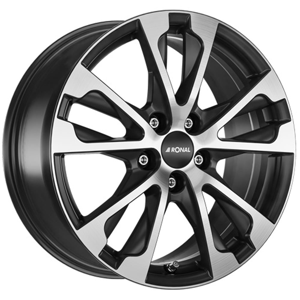 Jante Ronal R61 7.5x17 5x108 ET55 76 Noir face polie