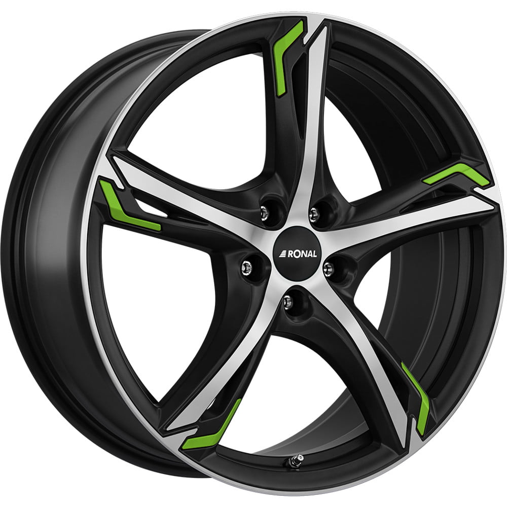 Ronal R62 Green 8.0x19 5x112 ET45 76 Zwart gepolijst vlak velg