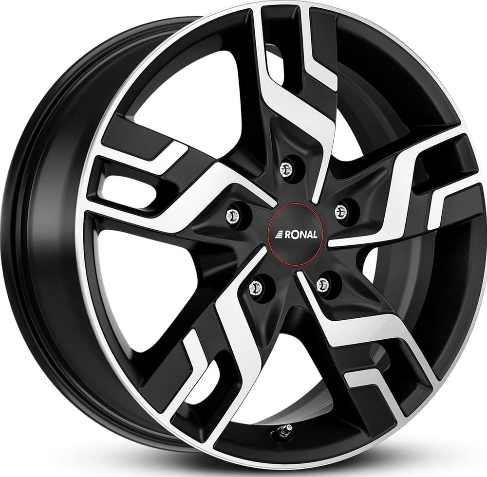 Ronal R64 7.0x17 5x118 ET60 71.1 Schwarz verblendung poliert Felge