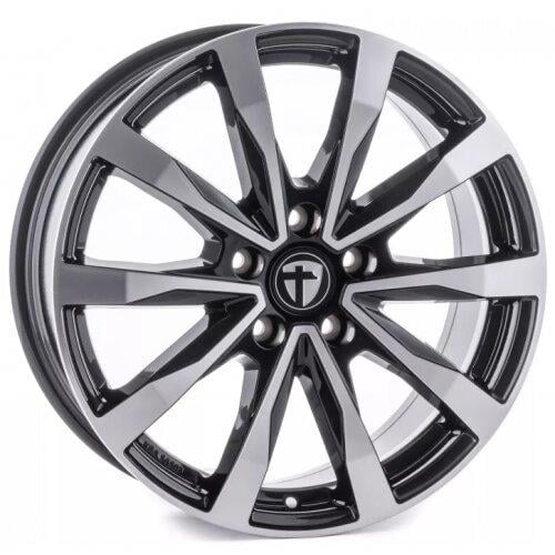 Tomason TN28 7.5x18 5x108 ET45 72.6 Zwart gepolijst vlak velg