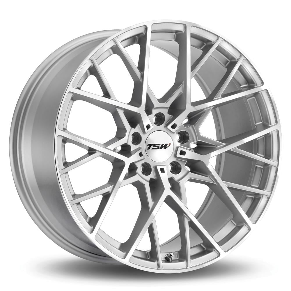 TSW Sebring 8.5x19 5x112 ET32 72.1 Silber verblendung poliert Felge