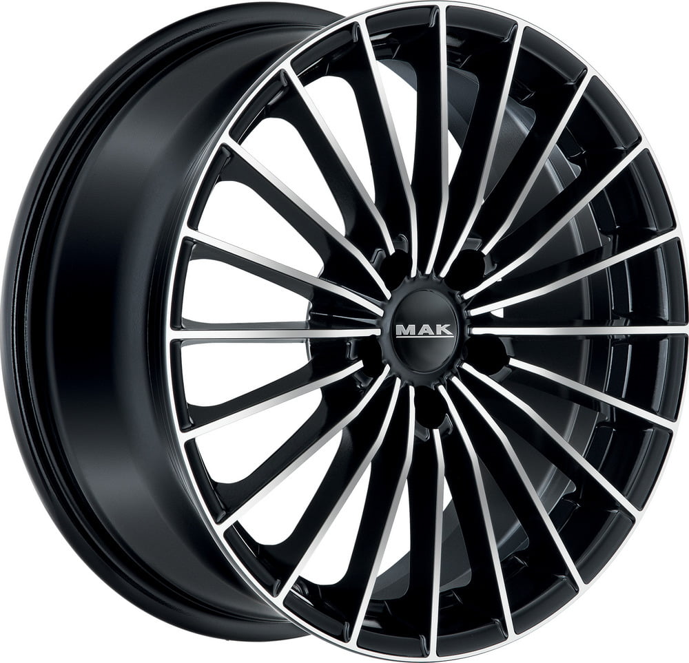 MAK Highlands - Cerchi in lega 65.1 con foro mozzo 7x17 ET41 5x110, neri,  con fresatura : : Auto e Moto