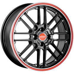 Borbet CW2 velg ZWART MER RODE RAND