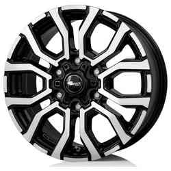 Jante Brock RC35 6.5x16 6x130 ET62 84.1 Noir brillant face polie