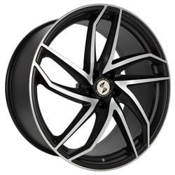 Jante Eta Beta Heron 8.5x20 5x112 ET33 66.6 Noir mat face polie