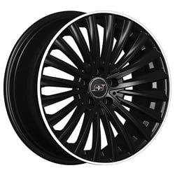 Infiny Individual Vector 9.0x19 5x112 ET42 66.5 Schwarz rand poliert Felge