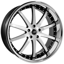 Infiny Individual Lander velg ZWART GEPOLIJST VLAK INOX RAND