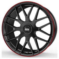 Jante Mam Felgen MamGT1 NOIR MAT BORD ROUGE