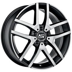 Llanta Msw Msw28 NEGRO BRILLANTE CARA PULIDA