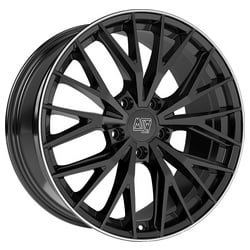 Msw Msw44 9.0x20 5x130 ET50 71.6 Glanzende zwarte gepolijste rand velg