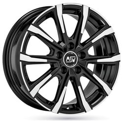 Felgen Msw Msw79 Msw Msw79 6.5x16 5x114.3 ET32 66.1 Schwarz glÄnzend verblendung poliert Felge