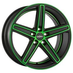 Jante Oxigin 18 Concave NOIR FACE POLIE VERT
