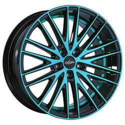 Oxigin 19 Oxspoke Felge SCHWARZ VORDERSEITE POLIERT BLAU