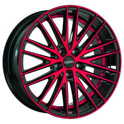 Oxigin 19 Oxspoke Felge SCHWARZ MATT VORDERSEITE POLIERT ROT