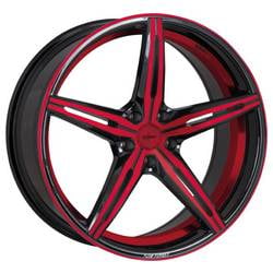 Jante Oxigin 23 Diamond NOIR FACE POLIE ROUGE