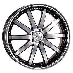 Llanta Parotech Apogee Llanta Parotech Apogee NEGRO CARA PULIDA BORDE INOX