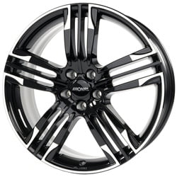 Llanta Ronal R58 NEGRO BORDE BLANCO