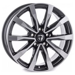 Tomason TN28 7.5x18 5x108 ET45 72.6 Zwart gepolijst vlak velg